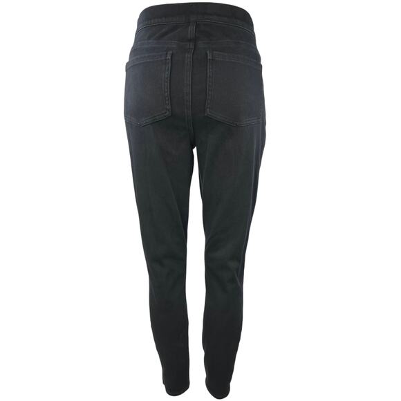 Spanx Black High Waist Tapered Stretch Pull On Ankle Jegging Denim Jeans Size L - Picture 3 of 4